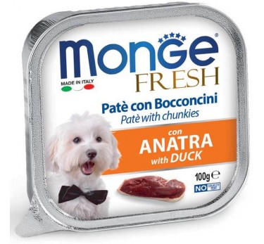 Monge Dog Fresh консервы для собак утка 100г